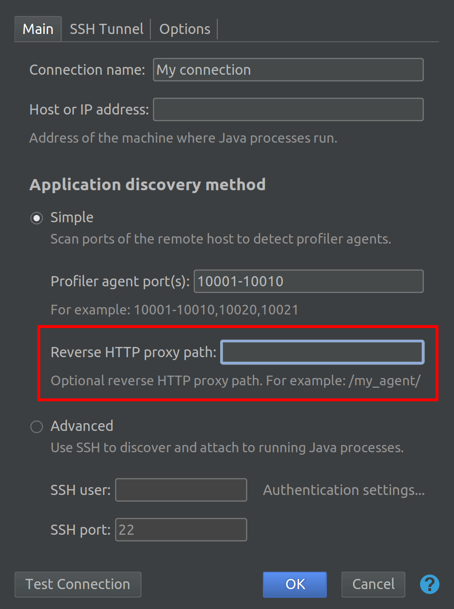 Reverse proxy path