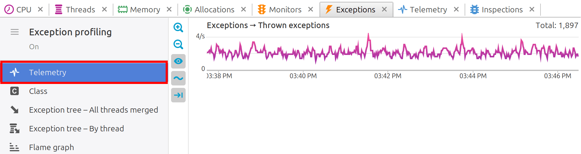 Exception telemetry