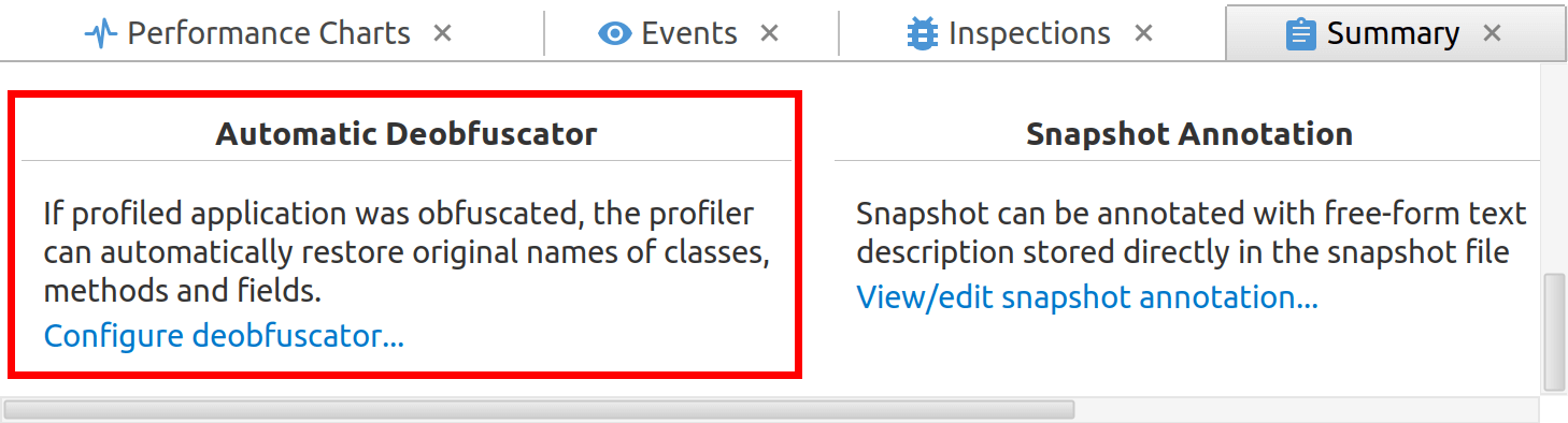 Configure deobfuscator