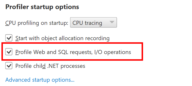 Profiler options