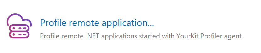Profiler remote app on Welcome screen