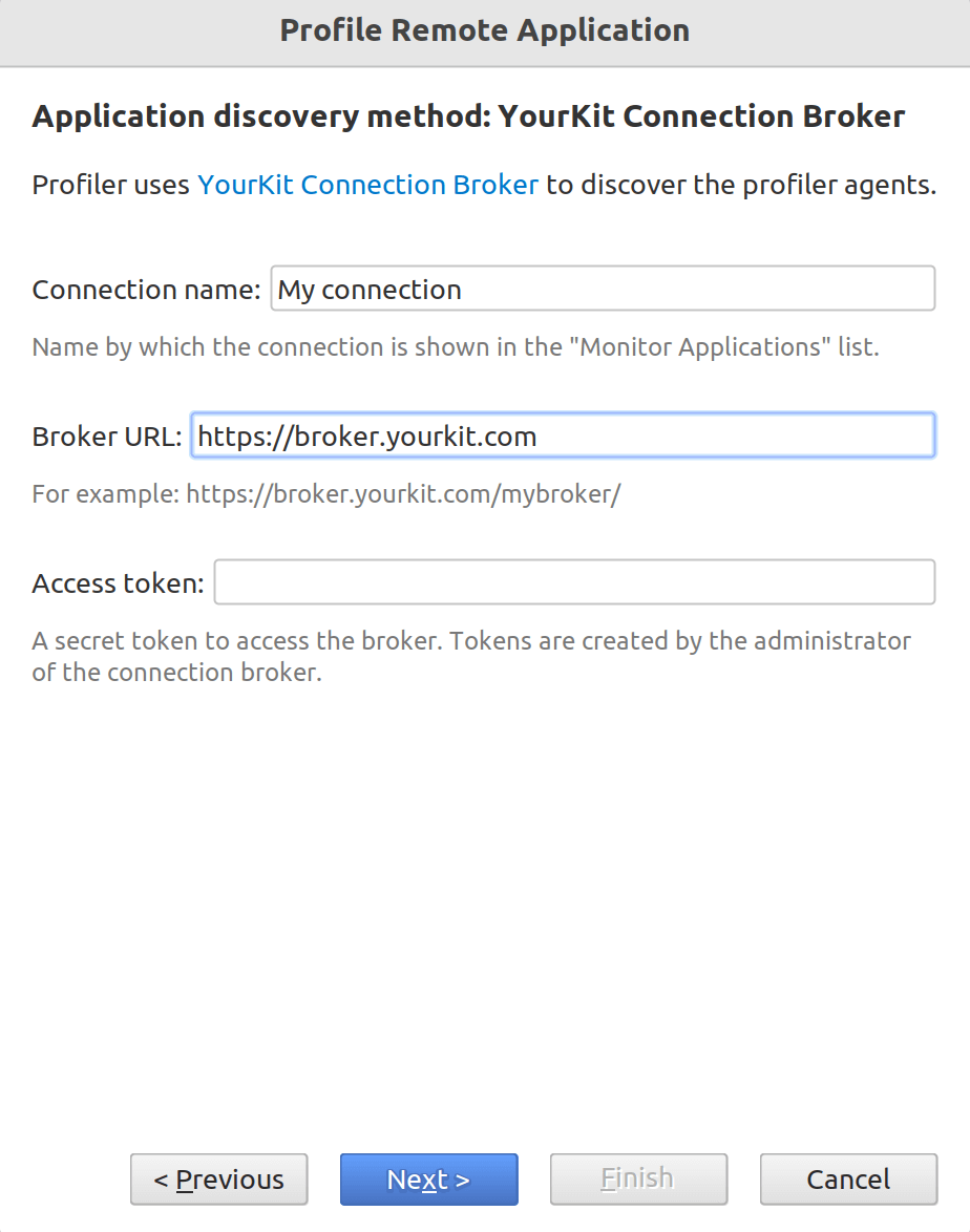 YourKit Connection Broker step