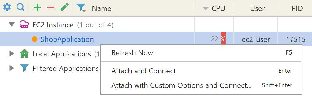 remote attach