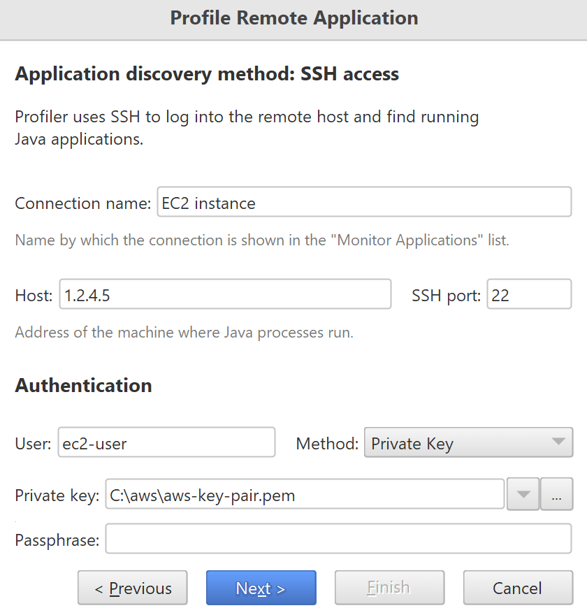 remote connection settings
