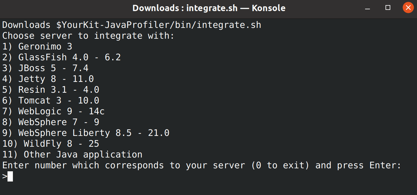 server integration console wizard