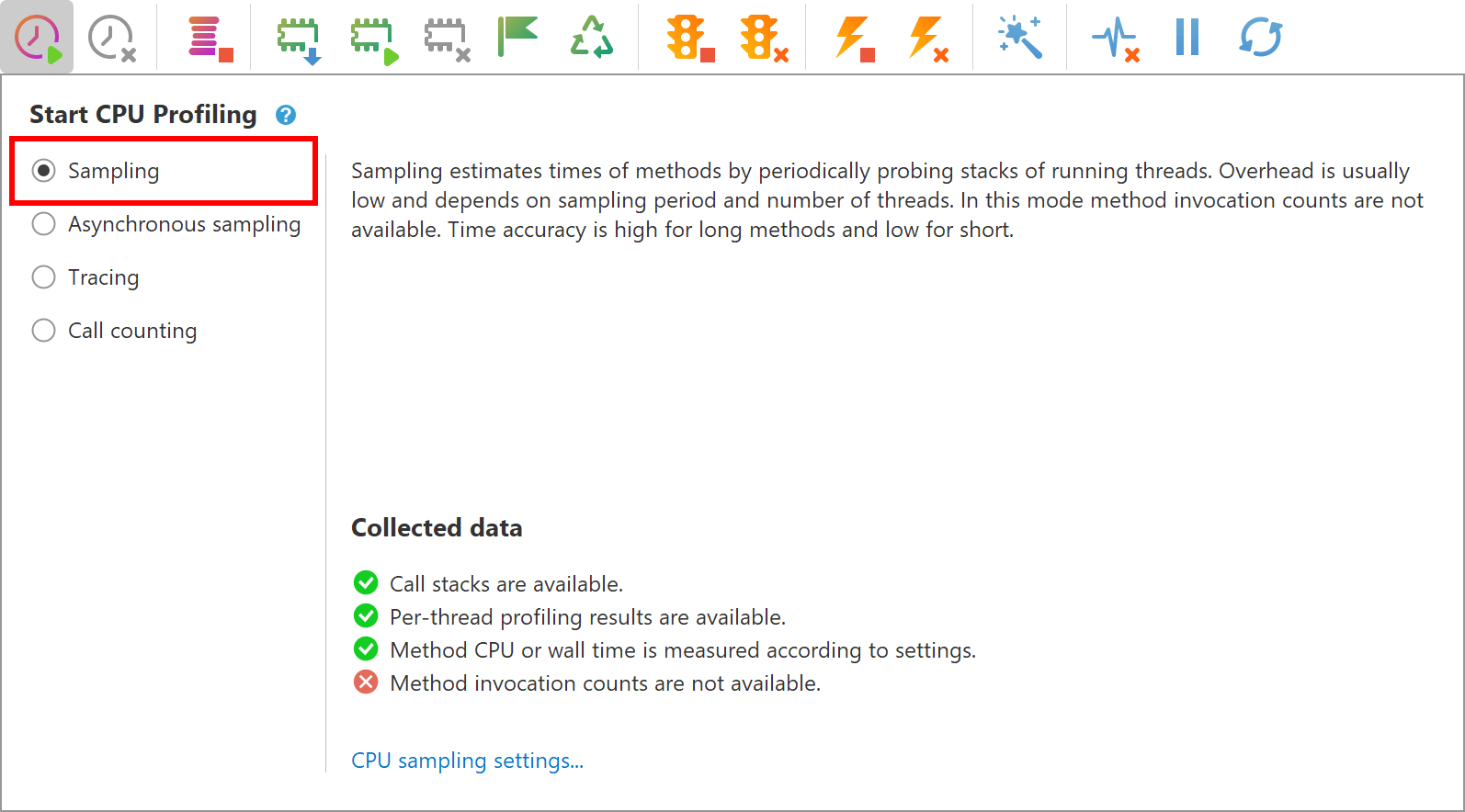 Start CPU sampling