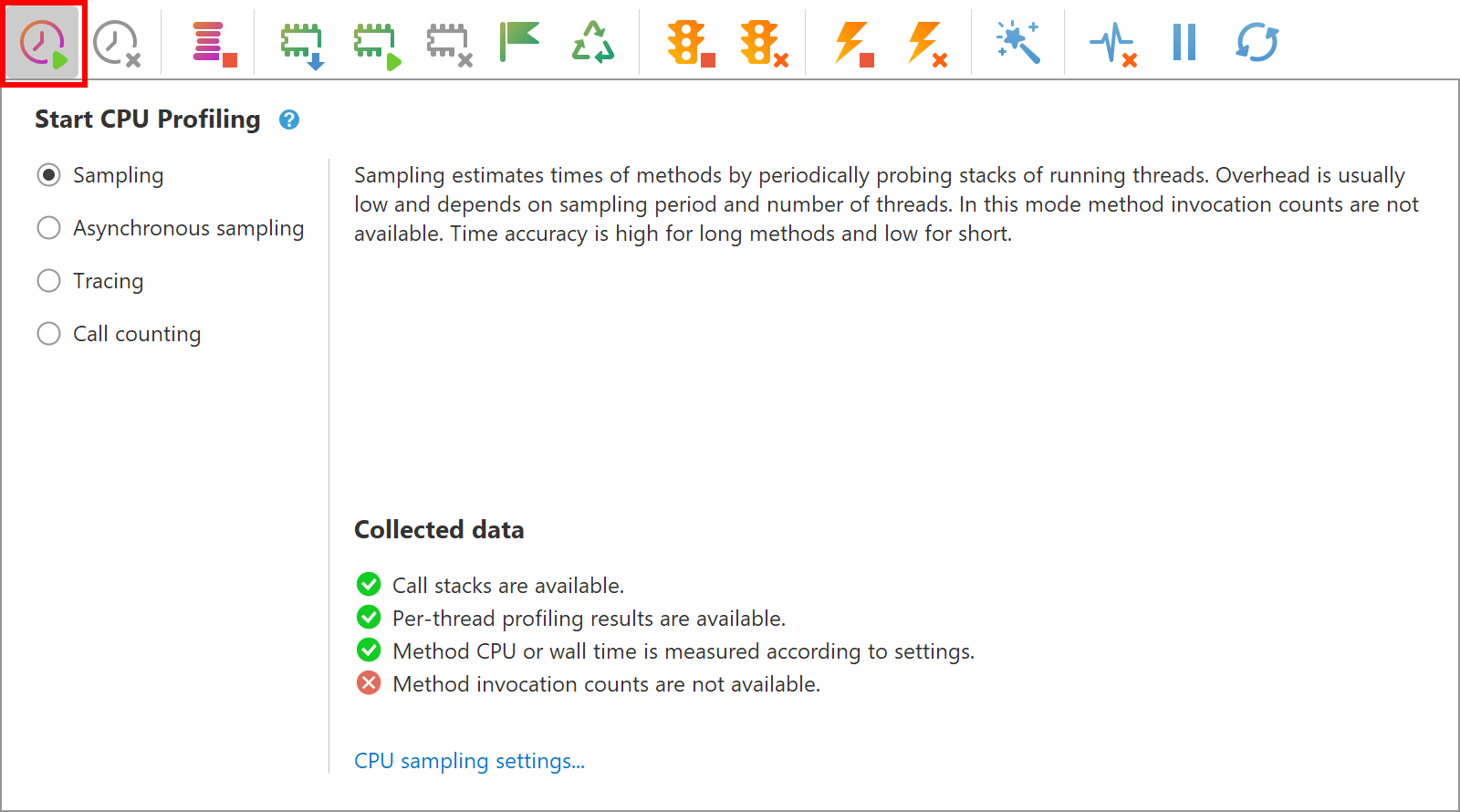 Start CPU profiling