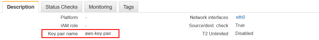 instance key pair
