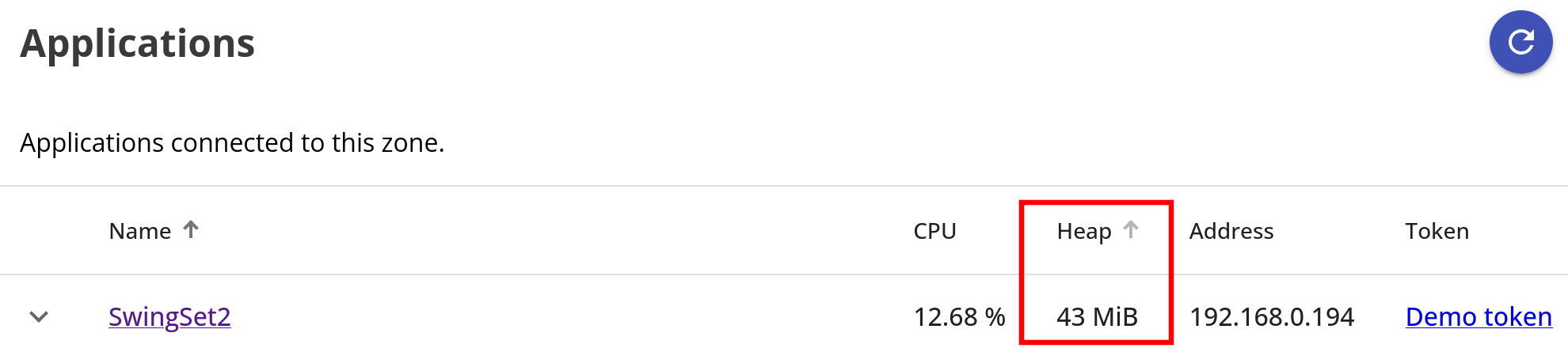 Heap usage